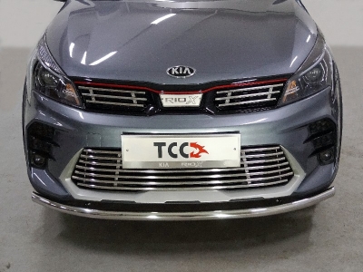Накладка решетки радиатора нижняя 12 мм ТСС для Kia Rio X 2020-2021