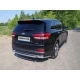 Защита заднего бампера короткая 60 мм ТСС для Kia Sorento Prime 2015-2017