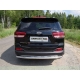 Защита заднего бампера длинная 60 мм ТСС для Kia Sorento Prime 2015-2017