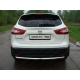 Защита заднего бампера центральная 60 мм ТСС для Nissan Qashqai 2014-2021