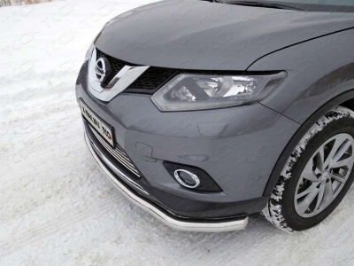 Накладка решётки радиатора нижняя 12 мм ТСС для Nissan X-Trail 2015-2018