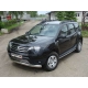 Защита передняя овальная длинная с ДХО 75х42 мм ТСС для Renault Duster 2011-2015