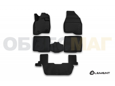 Коврики 3D в салон полиуретан 5 штук Element для Ford Explorer 2015-2017