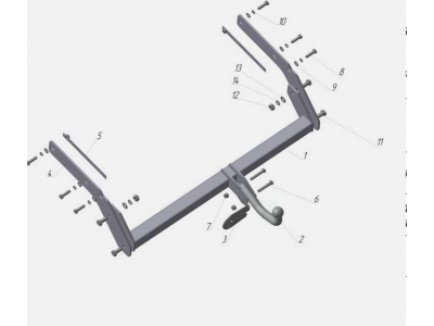 Фаркоп Avtos для Great Wall Deer G3 Pickup 2005-2009