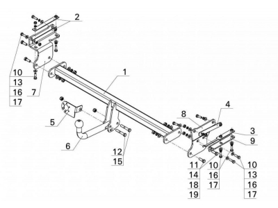 Фаркоп Avtos для Nissan Qashqai 2014-2021