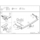 Фаркоп оцинкованный Galia шар BMA съёмный на универсал для Ford Focus 2 2005-2011