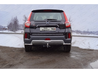 Защита задняя уголки 42 мм ТСС для Geely Emgrand X7 2018-2021