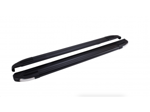 Пороги алюминиевые Brilliant Black для Toyota Highlander № TOHI.46.2401