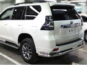 Защита заднего  бампера  "волна" d-76+43 для Toyota Land Cruiser Prado 150 STYLE 2019 – н.в. LCPR19_3.3S