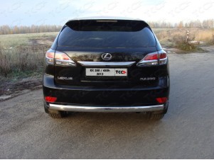 Защита заднего бампера овальная 75х42 мм для Lexus RX-350 № LEXRX35012-06