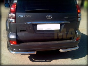 Защита задняя уголки 76 мм для Toyota Land Cruiser 100 № LC 8.1