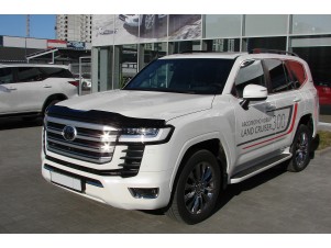 Дефлектор капота для Toyota Land Cruiser 300 2021-н.в. темный / Тойота Ленд крузер №NLD.STOLCR2112
